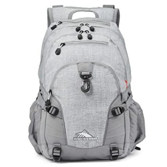 NWT High Sierra Backpack Waterproof Diaper Bag Hike Commute Travel Silver Gray